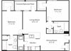 Pinnacle 2x2 1101 SF floor plan Pinnacle 2x2 1101 SF floor plan at Chenal Pointe at the Divide, Little Rock